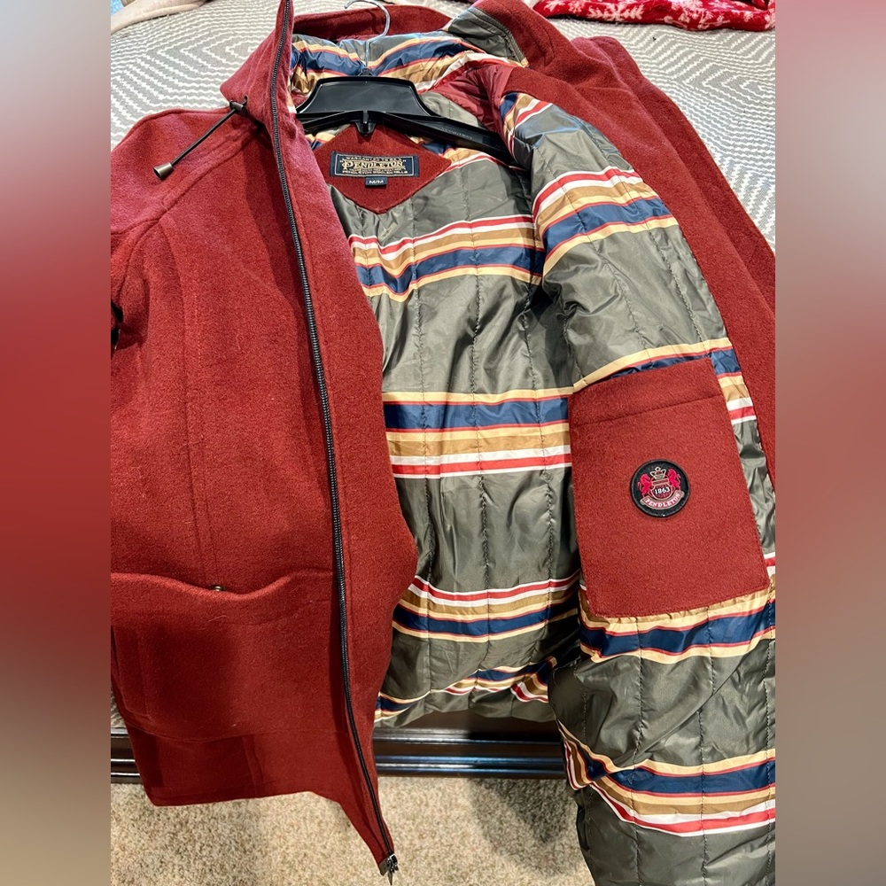 New without tags Pendleton Peacoat. Brick-red color